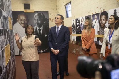 Pedro Sánchez y Begoña Gómez en su reciente viaje a Sudáfrica.