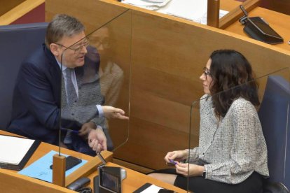 Ximo Puig y su vicepresidenta, Aitana Mas