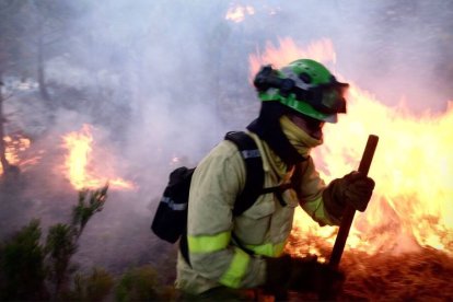 Una imagen del incendio en Málaga