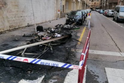 Coches quemados en Alboraya