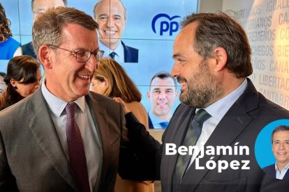 Feijóo y el líder del PP en Castilla-La Mancha, Paco Núñez