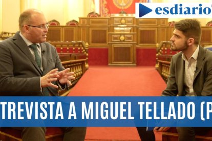 Miguel Tellado junto a Hugo Pereira en el Senado