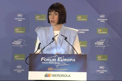 La ministra de Ciencia, Diana Morant, en el Nueva Economía Forum.