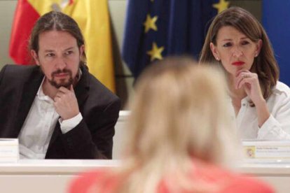 Pablo Iglesias y Yolanda Díaz