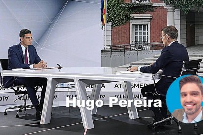 Pedro Sánchez frente a Alberto Núñez Feijóo en el cara a cara de Atresmedia