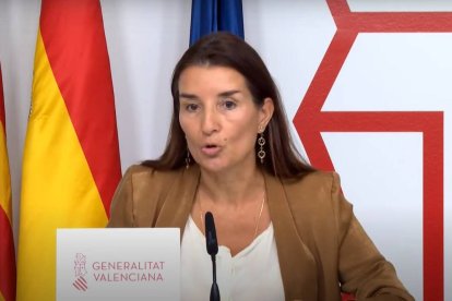 La portavoz del Consell, Ruth Merino, en rueda de prensa.