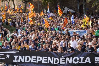 Cientos de personas en la manifestación de la Diada del año pasado en Barcelona