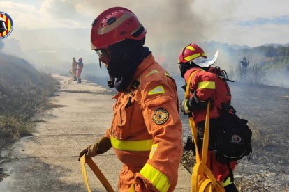 Bomberos trabajando en la zona - CPBV