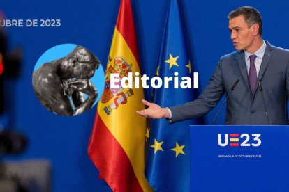 El líder del PSOE y presidente del Gobierno en funciones, Pedro Sánchez, tras la reunión informal de Jefes de Estados o de Gobierno de la Unión Europea en Granada.