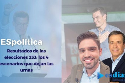 De fondo, Alberto Núñez Feijóo y Pedro Sánchez