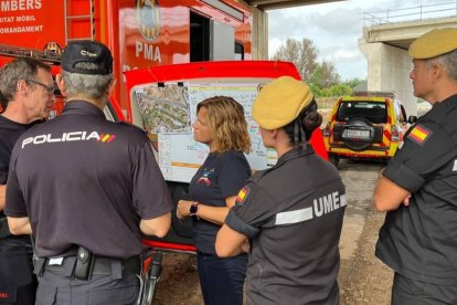 Pilar Bernabé, en su visita a la zona de la desaparición