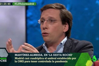 Almeida, en una de sus intervenciones en La Sexta Noche