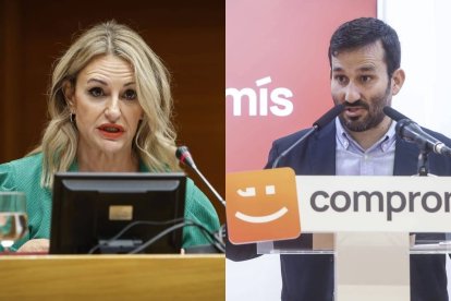 La consellera Nuria Montes y el diputado de Compromís, Vicent Marzà.