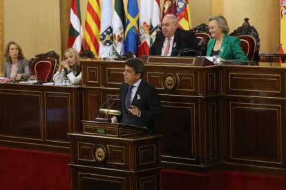 Carlos Mazón durante su intervención en el Senado - GVA