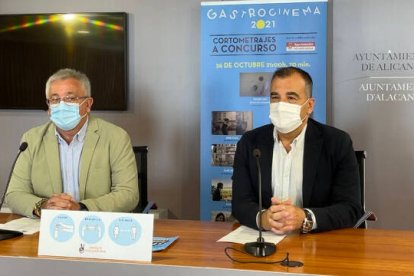 Antonio Manresa y Vicente Seva durante la presentación de Gastro Cinema