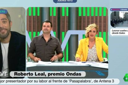 Roberto Leal, Iñaki López y Cristina Pardo