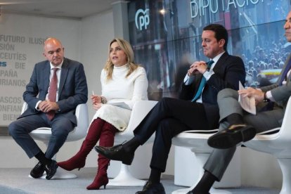 Marta Barrachina, presidenta de la Diputación de Castellón y líder provincial del PPCS, durante el acto organizado por Génova 