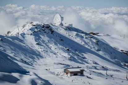 Imagen de la pista negra La Visera de Sierra Nevada (Cetursa).