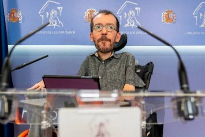 Echenique, este martes en el Congreso de los Diputados.