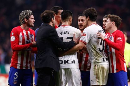 Koke. Yuri, Simeone, De Paul... La tángana final del Atlético-Athletic fue mayúscula