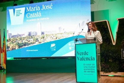 María José Catalá en la jornada de inicio de la Capital Verde Europea.