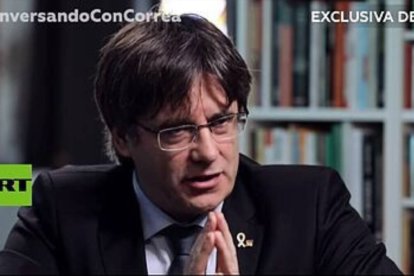 Puigdemont en Rusia Today, financiada por el Kremlin