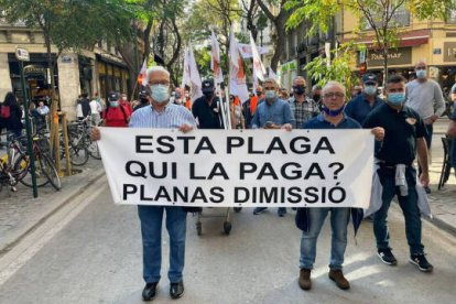 Manifestación de agricultores en Valencia