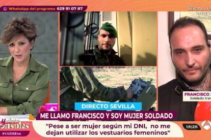 Francisco Javier durante su entrevista con Sonsoles Ónega en Antena 3.