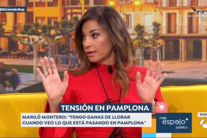 Mariló Montero estalla en 'Espejo Público' contra la moción de censura en Pamplona que ha dado la alcaldía a Bildu gracias al PSOE.