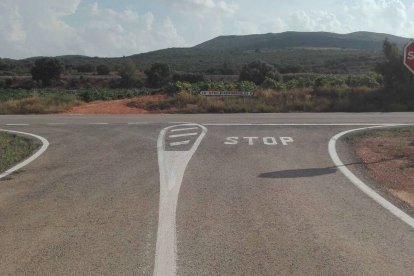 Carretera CV-470 a la altura de Utiel y Camporrobles, en Valencia.