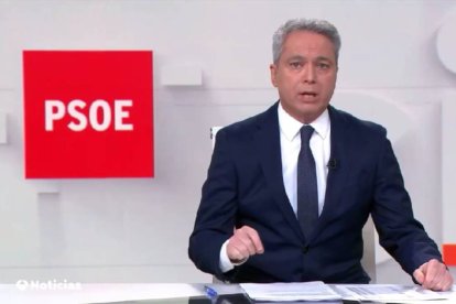 El presentador de los informativos de la noche de Antena 3, Vicente Vallés.