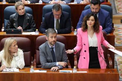 Isabel Díaz Ayuso en la Asamblea de Madrid