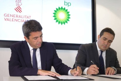 El presidente de la Generalitat y el presidente de bp han firmado un acuerdo de intenciones entre el gobierno valenciano y la compañía energética para impulsar un hub de energía integrada en la Comunidad Valenciana