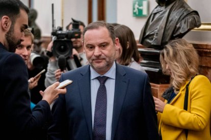 El exministro José Luis Ábalos, este miércoles en el Congreso de los Diputados.