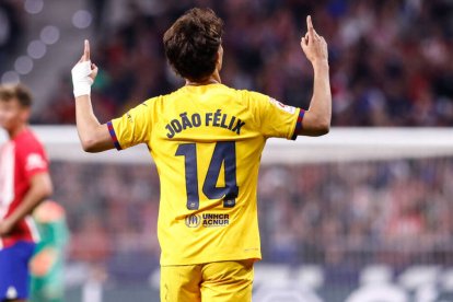 Joao Félix, tras marcar gol en el Metropolitano.