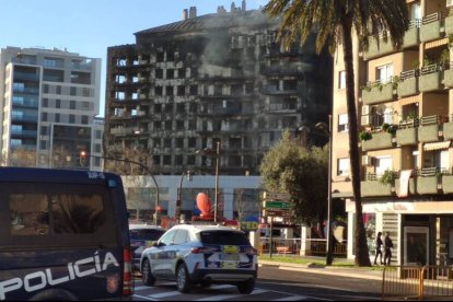 Así ha quedado el edificio de Campanar en Valencia