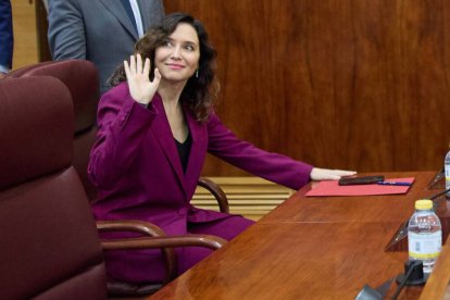 Isabel Díaz Ayuso en la Asamblea de Madrid