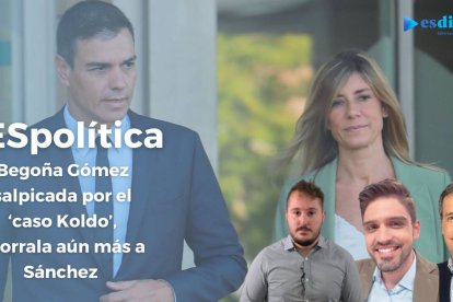 Al fondo de la imagen se ve a Pedro Sánchez junto a Begoña Gómez