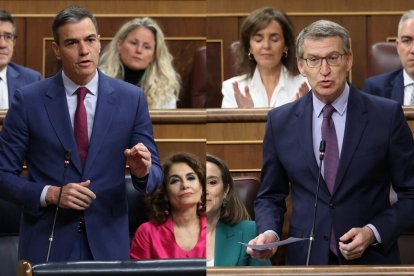 Cara a cara entre Sánchez y Feijóo en el Congreso