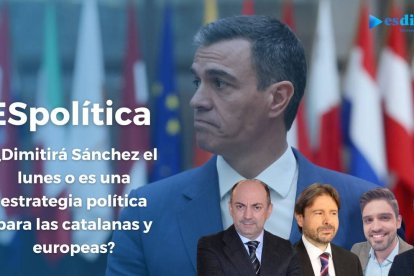 Al fondo de la imagen se ve a Pedro Sánchez, presidente del Gobierno