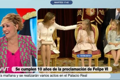 Cristina Pardo en 'Más vale tarde', en La Sexta.