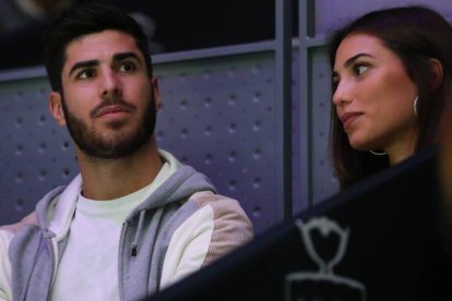 Marco Asensio con su exmujer.