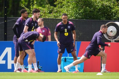 Jude Bellingham, en un entrenamiento con Inglaterra.