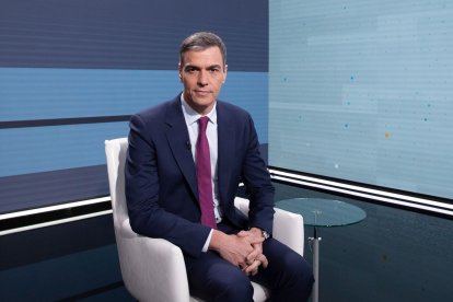 Pedro Sánchez, en una de sus numerosas entrevistas en TVE.