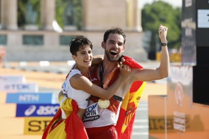 María Pérez y Álvaro Martín, medallistas en 20 kms marcha