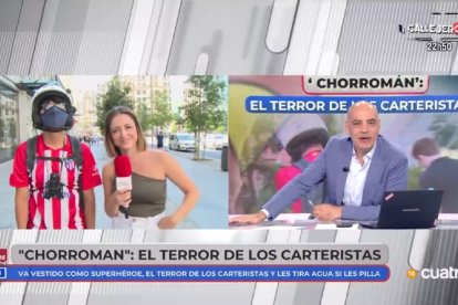 Nacho Abad entrevista a 'Chorroman' en Cuatro.