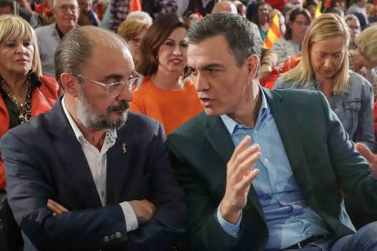 Javier Lambán con Pedro Sánchez