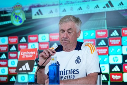 Carlo Ancelotti, en rueda de prensa.