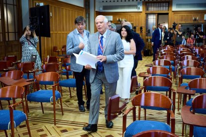 Josep Borrell, en la inauguración de un curso en la Universidad Internacional Menéndez Pelayo. 



FOTO: