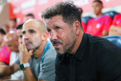 El Cholo Simeone, en un partido del Atlético.